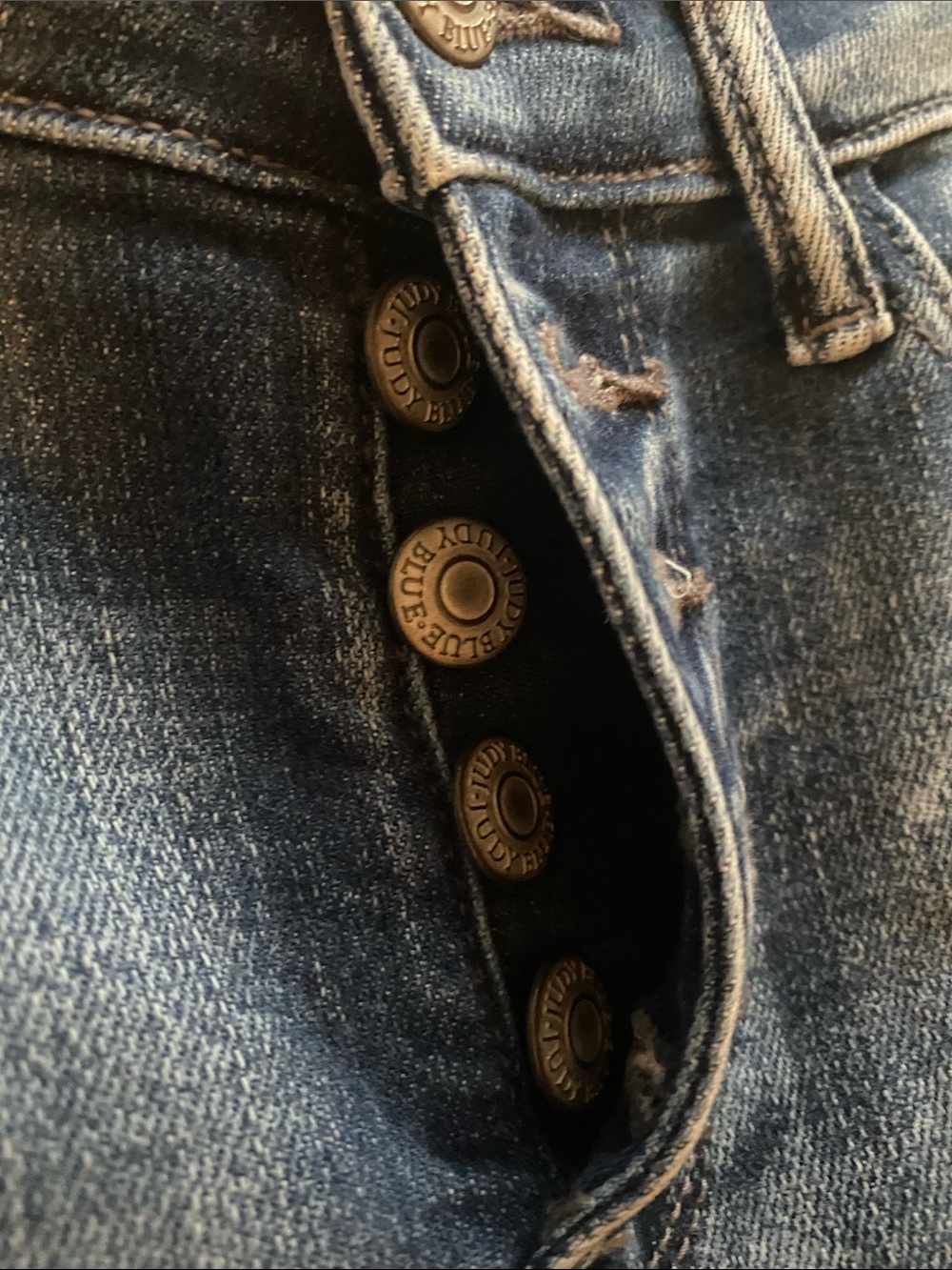 Judy blue size 7/28 distressed skinny fit jeans button fly - Picture 2 of 8